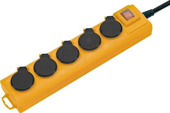 Brennenstuhl Super-Solid ylijännitesuoja 5 pistorasiaa, 2m keltainen (1159904225)