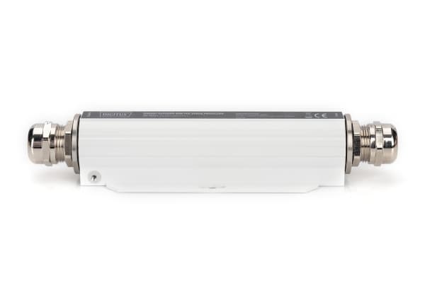 DIGITUS - Överspänningsskydd för PoE (väggmonterbar) - utomhus - 100 Watt - utgångskontakter: 1 - vit