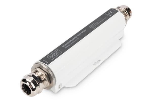 DIGITUS - Överspänningsskydd för PoE (väggmonterbar) - utomhus - 100 Watt - utgångskontakter: 1 - vit