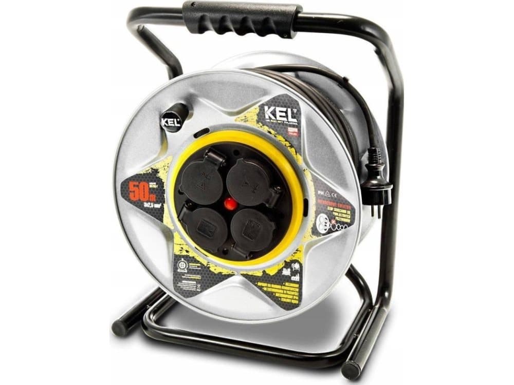 Extension cable drum HAEVY LINE 20m H05RRF 3x2,5 4xGS/+ thermocouple