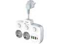 Miniatyrbilde 1 av 2: Strømskinne med 2 AC-uttak, 3x USB, USB-C, LDNIO SE2435, 2500W (hvit)