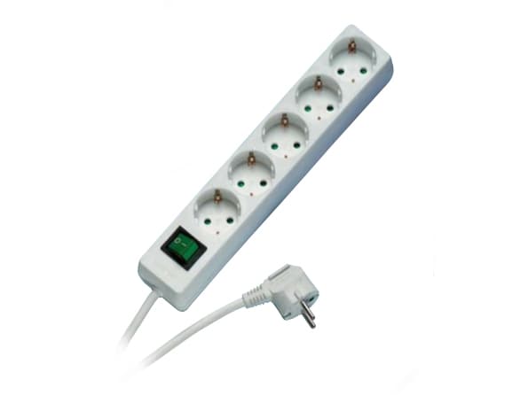 Vivanco EBLS 5S, 5 AC-utgångar, Svart, 1,4 m