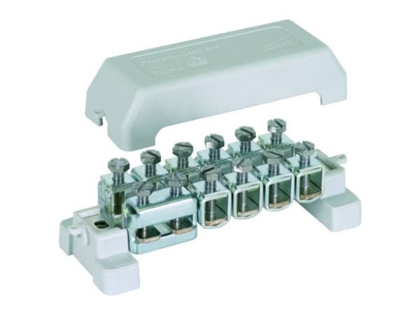 Potentialudligningsskinne K12 10Ledere 2,5-95 mm² Med Dæksel