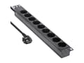 Miniatyrbilde 3 av 4: InLine 16419I, 9 AC-utganger, C4 kopling, 3680 W, 1,5 mm², C4 kopling, Sort