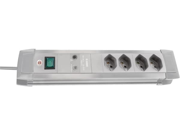 Brennenstuhl 1155552374, 4 AC-utganger, 250 V, 30 A, Grå, 1,8 m