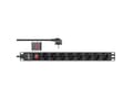 Pikkukuva 2 / 3: InLine 16418S, 8 AC-pistorasia(a), Tyyppi F, 3680 W, 1,5 mm², F-tyyppi (Schuko), Musta