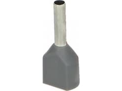 Orno Dobbeltisolert hylse, maks tverrsnitt 2,5mm?, lengde kobberhylse 10mm, Blister à 25 stk.