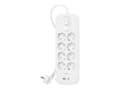 Miniatyrbilde 2 av 5: Belkin Connect - Overspenningsavleder - med USB-C- og USB-A-porter - utgangskontakter: 8 - 2 m kabel