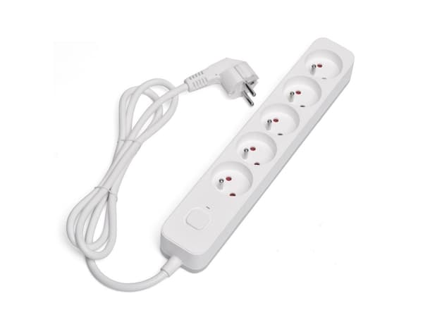 Savio Power strip 5 sockets 5m white LZ-10, 5 AC-utganger, Type C, 5 m, Koblet med ledninger (ikke trådløs), Hvit, Hvit
