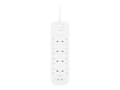 Miniatyrbilde 1 av 5: Belkin Connect - Overspenningsavleder - med 2 USB-C-porter - utgangskontakter: 4 - 2 m kabel