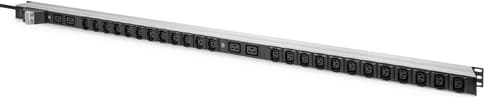 Digitus Basis IT PDU - 1-faset 32A - 24 x C13 - 4 x C19 - 3 m forsyningskabel - IEC 60309 32 A stik (DN-95451) Sort