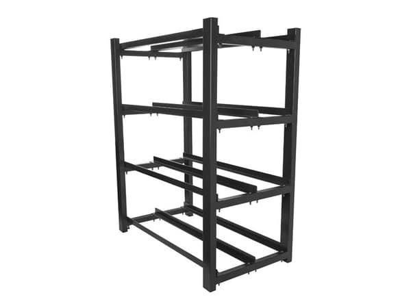 Battery frame for UPS 830x454 2 rows 4 levels 8 shelves black flat pack