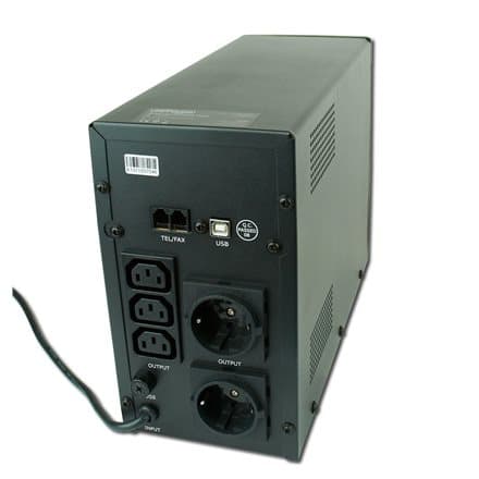 Gembird EG-UPS-033 uninterruptible power supply (UPS) Line-Interactive 1200 VA 720 W 3 AC outlet(s)