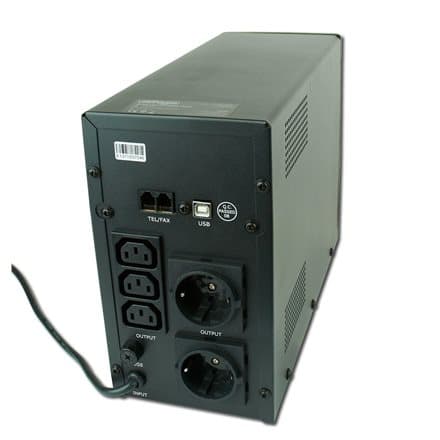 Gembird EG-UPS-033 uninterruptible power supply (UPS) Line-Interactive 1200 VA 720 W 3 AC outlet(s)