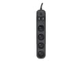 Miniatyrbilde 4 av 5: Gembird TSL-PS-F4U-01 - Strømfordelerenhet - AC 220-240 V - 3680 watt - Wi-Fi - inngang: power CEE 7/7 - utgangskontakter: 4 (CEE 7/5, 2 x USB, 24 pi