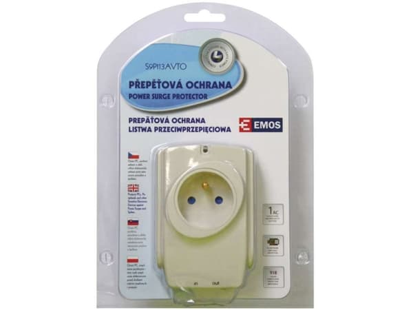 Emos P53893, 918 J, 1 AC-utganger, 250 V, 50 Hz, 16 A, Hvit