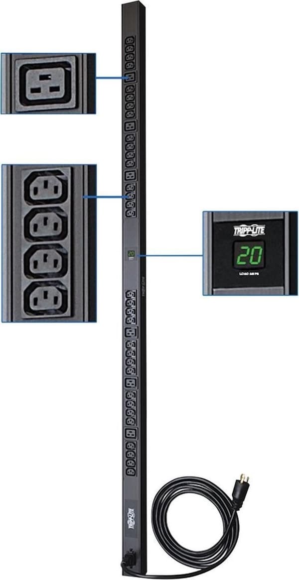 Tripp Lite PDUMV20HV energifordeling 0U Sort 38 AC output(s)