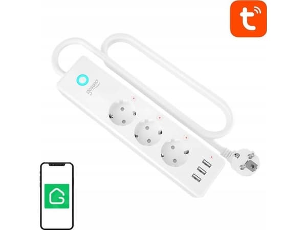 Gosund Power Strip Smart WiFi Power Strip Gosund P1 PLUS (4x AC schuko, 3x USB-A) Tuya