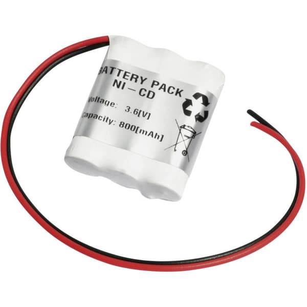 Emmerich 36AA800R Nödljusbatteri Kabel 3.6 V 800 mAh