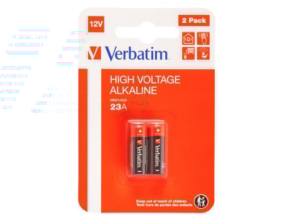 BATERIE ALCALINA VERBATIM 12V 23A 2 BUCATI "49940" (TIMBRU VERDE 0.16 LEI)