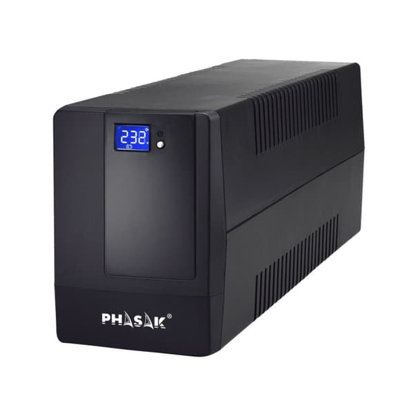 System til Uafbrydelig Strømforsyning Interaktivt UPS Phasak PH 9420 1200 W Sort