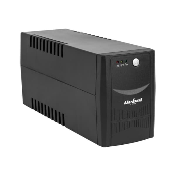 UPS nødstrømforsyning REBEL model Micropower 600 (offline, 600VA / 360W, 230 V, 50Hz)