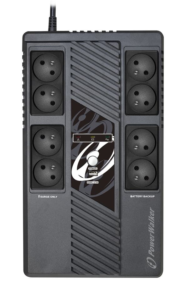 PowerWalker VI 800 MS FR Line-Interactive 800 VA 480 W 8 AC-stikkontakt(er)