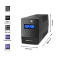 Pikkukuva 6 / 10: Qoltec Monolith -keskeytymätön virtalähde (UPS) Kaksoismuunnos (online) 0,85 kVA 480 W 2 AC-pistorasiaa