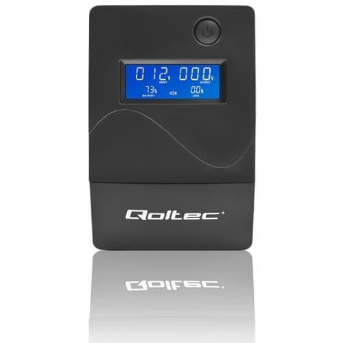 Qoltec Monolith -keskeytymätön virtalähde (UPS) Kaksoismuunnos (online) 0,85 kVA 480 W 2 AC-pistorasiaa