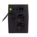 Miniatyrbillede 1 af 2: UPS linje-inaktiv LCD, 600VA/360W 1x12V/7Ah, AVR, 2xSCHUKO, USB, RJ11