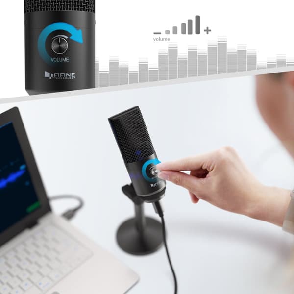 Fifine x DELE K670B USB kondensaattorimikrofoni, Black edition