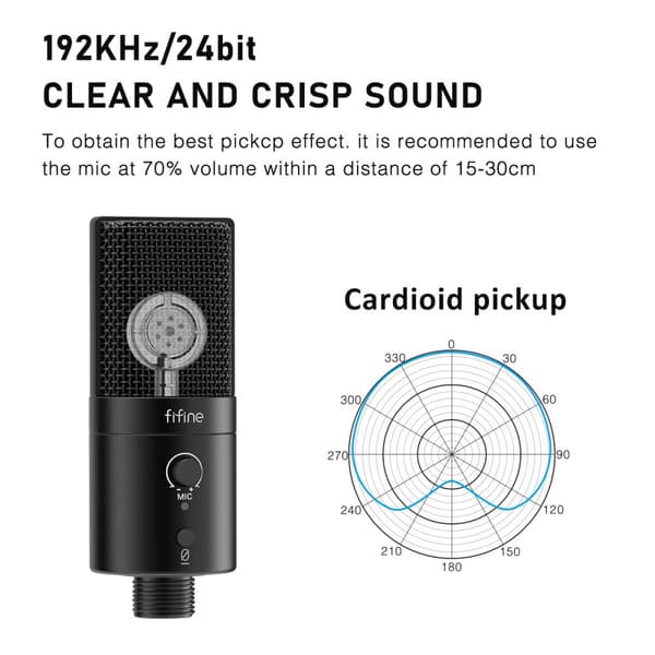 Fifine x DELE K683B USB Kondensator Mikrofon
