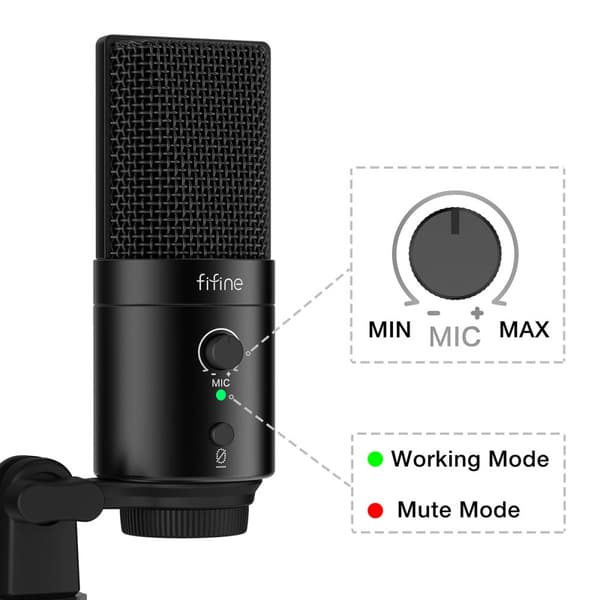 Fifine x DELE K683B USB Kondensator Mikrofon