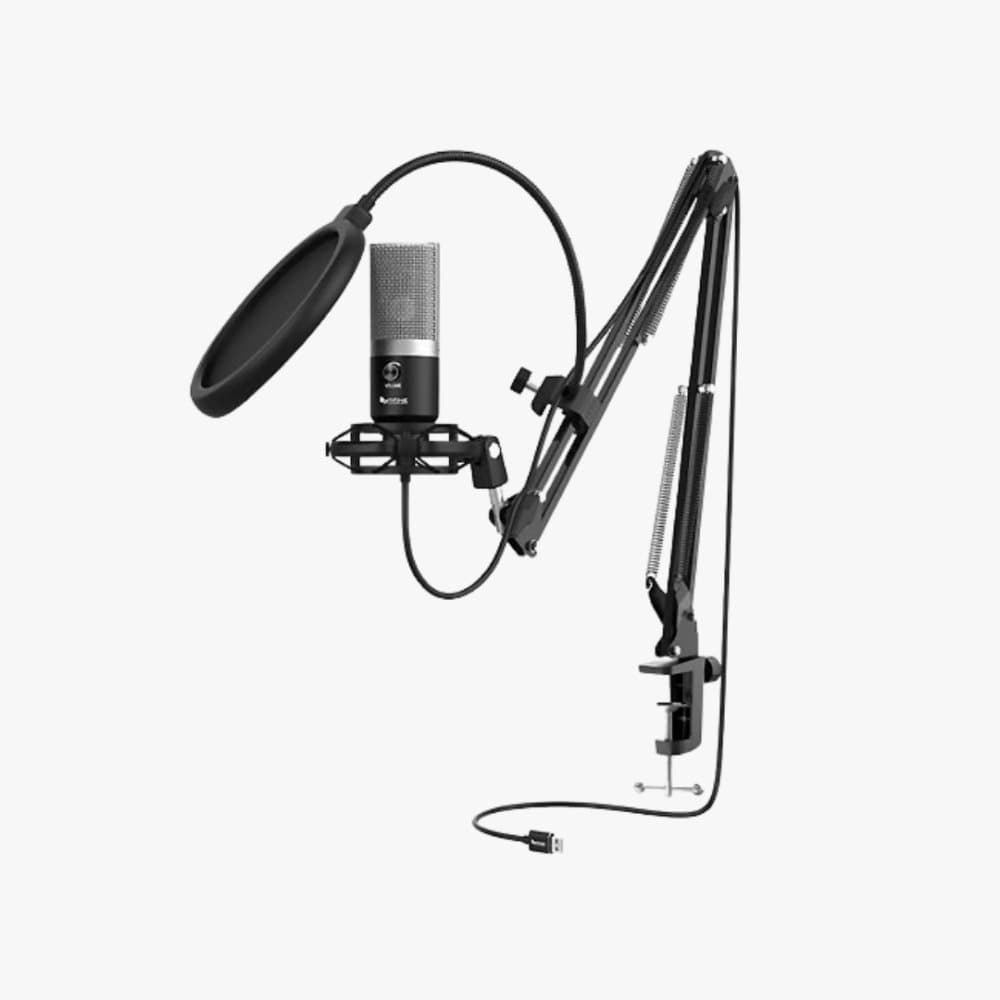 Fifine x DELE T669 Silver Kondensator USB-mikrofonpaket