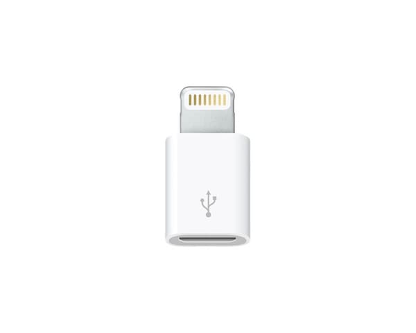 Micro-USB til Lightning Adapter - Hvit