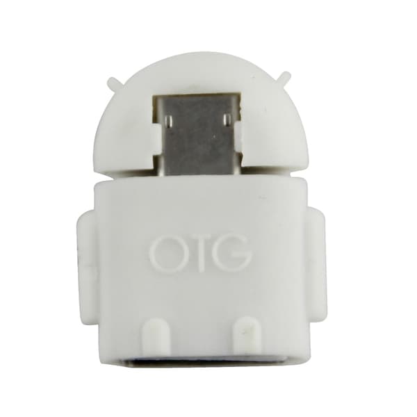 OTG Adapter - USB til Micro USB Adapter On-The-Go - Hvid