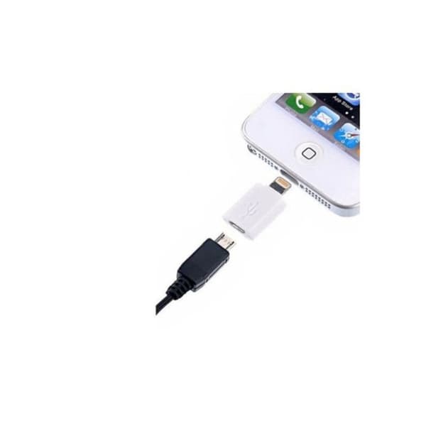 Adapterkontakt USB-Micro (hona) till Lightning (hane)
