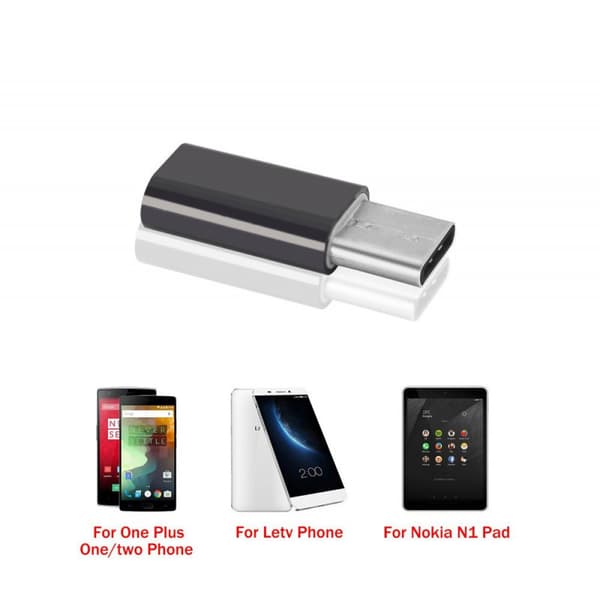 Adapterkontakt micro-USB (hona) till USB-C (hane)