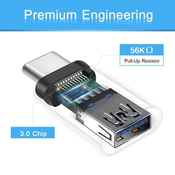 INF Adapter USB-C til USB 3.0 Sort