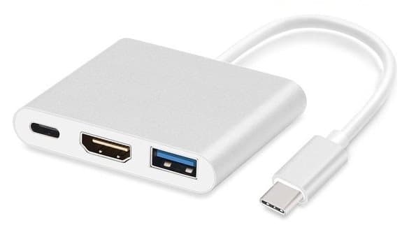 USB C - HDMI / USB A / USB C -sovitin MacBookille, iPad Prolle (2018 / 2020) jne.