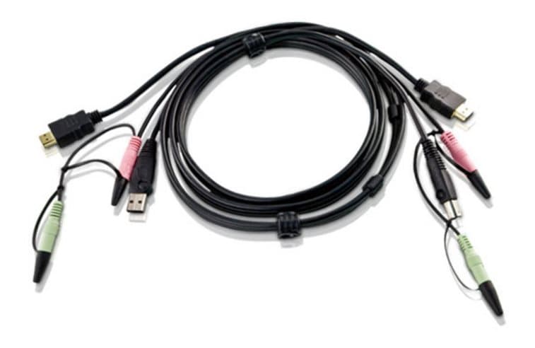 ATEN, KVM-kablage, HDMI, USB och Audio, 1,8m
