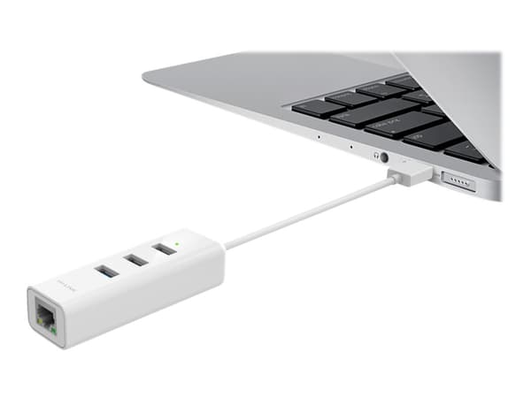 TP-Link UE330, Langallinen, USB 3.2 Gen 1 (3.1 Gen 1) Type-A, 10,100,1000 Mbit/s, Valkoinen, RJ-45, USB 3.2 Gen 1 (3.1 Gen 1) Type-A, USB
