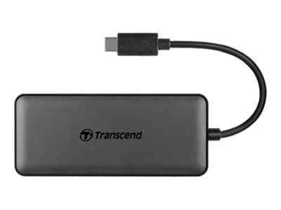 Transcend 6-in-1 USB Type-C Hub HUB5C - Hub - 2 x USB 3.1 Gen 1 + 1 x USB 3.1 Gen 2 + 1 x USB-C (strømlevering) - stasjonær