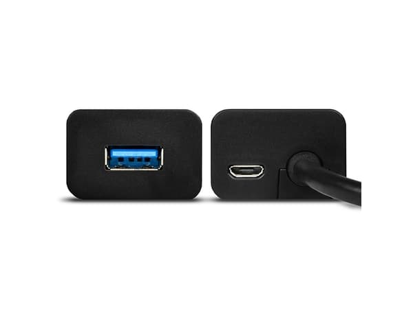 Axagon HUE-S2B, USB 3.2 Gen 1 (3.1 Gen 1) Type-A, USB 3.2 Gen 1 (3.1 Gen 1) Type-A, 5000 Mbit/s, Svart, Plast, 0,3 m