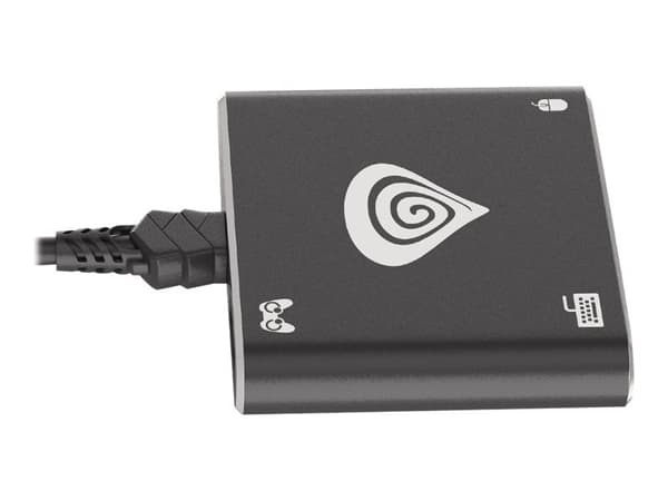 Natec Genesis TIN 200 - Adapter för tangentbord/mus - USB 2.0 - svart
