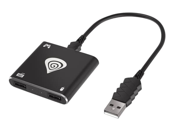 Natec Genesis TIN 200 - Adapter för tangentbord/mus - USB 2.0 - svart