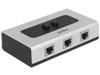 DeLOCK 87673, RJ-45, 1000 Mbit/s, Musta, Harmaa, Muovi, 68 mm, 112 mm