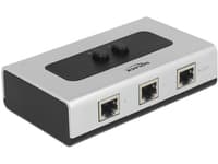 DeLOCK 87673, RJ-45, 1000 Mbit/s, Musta, Harmaa, Muovi, 68 mm, 112 mm