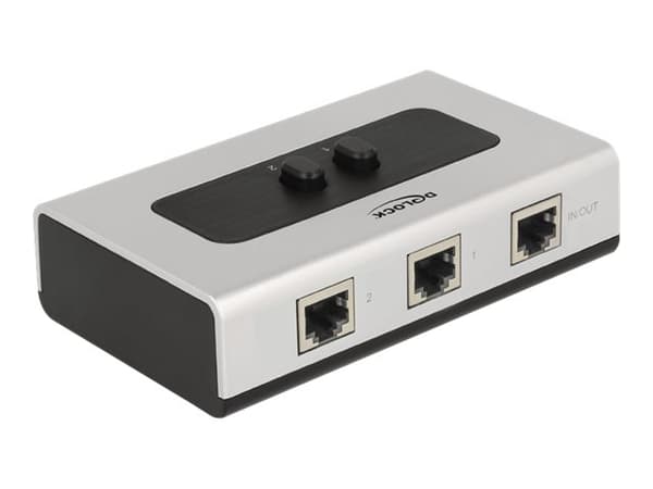 DeLOCK 87673, RJ-45, 1000 Mbit/s, Musta, Harmaa, Muovi, 68 mm, 112 mm