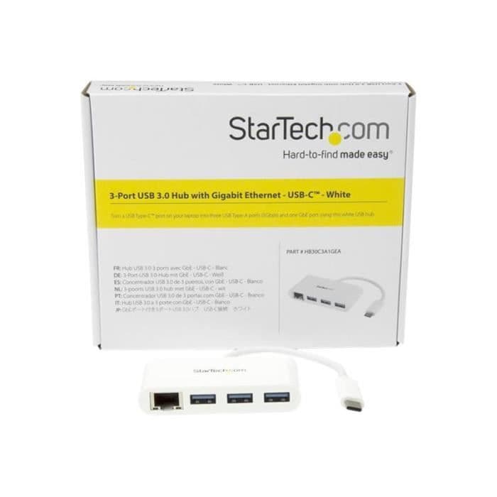 STARTECH 3 Port USB 3.0 hub med USB-C